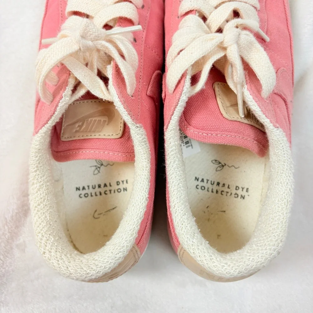 Nike Blazer Low‎ Women 8.5 Pink Good Natural Dye Canvas AV9371-600 Sneaker